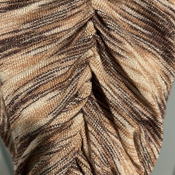 Le Croix Metallic Striped Ruched Dress - Picture 5 of 6